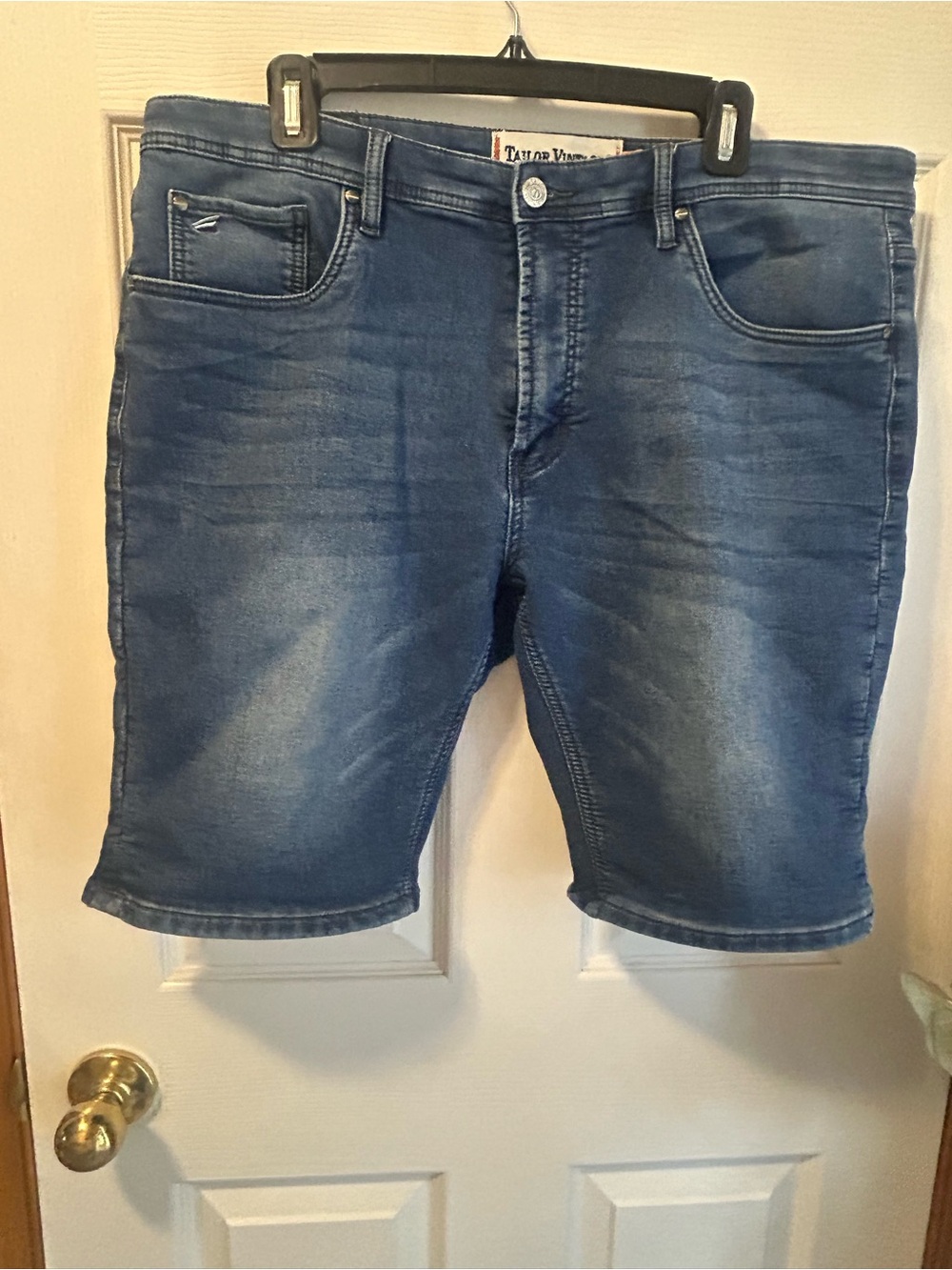 Tailor Vintage Men's Washed Blue Denim Jean Shorts sz 36
